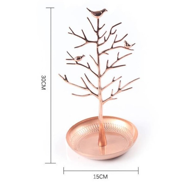 Bird Tree Smycken Stand, Legering Träd Örhängen Stand Smycken Green