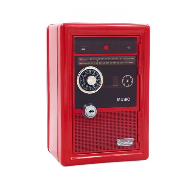 Slitstark pengalåda Mini elektronisk spargris Vintage bankomat