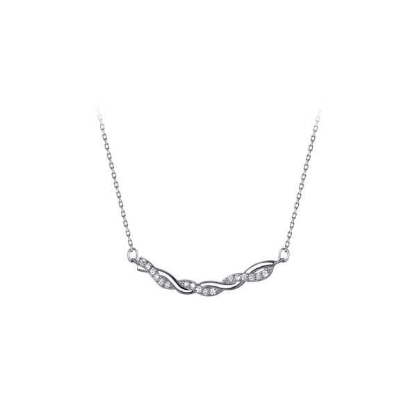 Mode Silver Halsband 925 Sterling Silver Twisted Knot