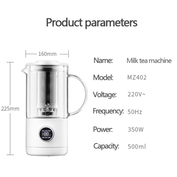 Bärbar elektrisk kaffebryggare 6 i 1 mjölktemaskin