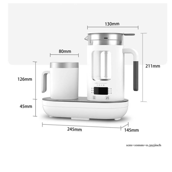 Elektrisk vattenkokare hälsobevarande gryta 0,6L multifunktionell