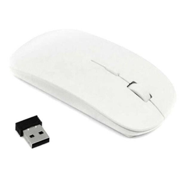 (Vit) 2,4 GHz USB trådlös optisk mus möss för Apple Mac