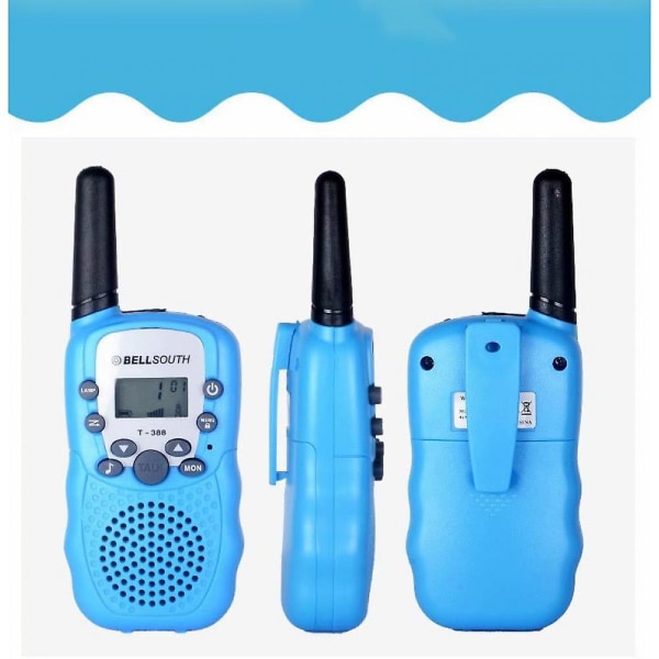 Liten walkie talkie för barn blå, 2 rum, liten