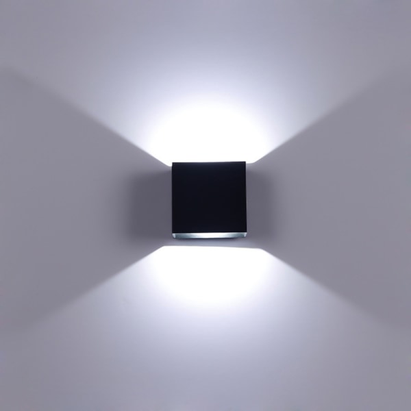 Vitt ljus 6W LED-entrévägglampa, aluminium, LED-lampa