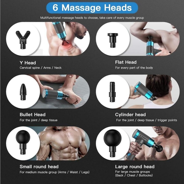 Muscle Massage Gun, Deep Tissue Muscle Massager Elektrisk