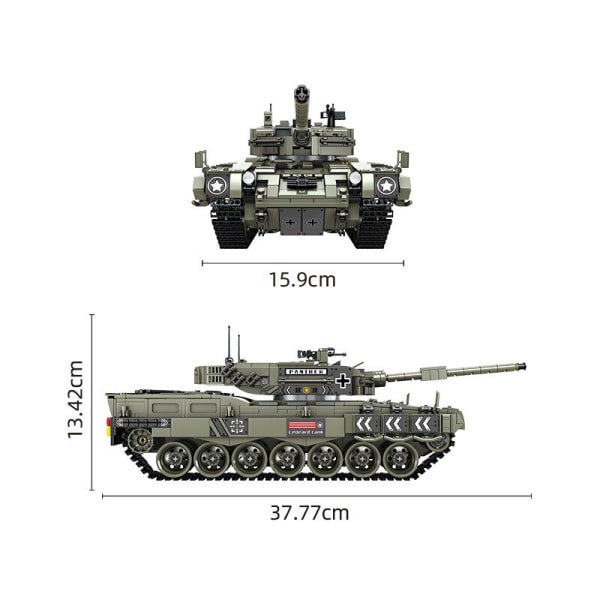 1747 st Tank Mini modell Byggklossar Pedagogisk