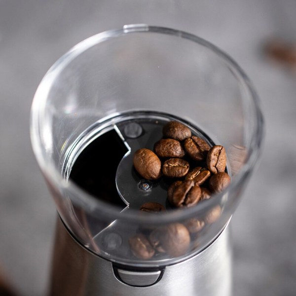 Elektrisk kaffekvarn, justerbar hand i rostfritt stål
