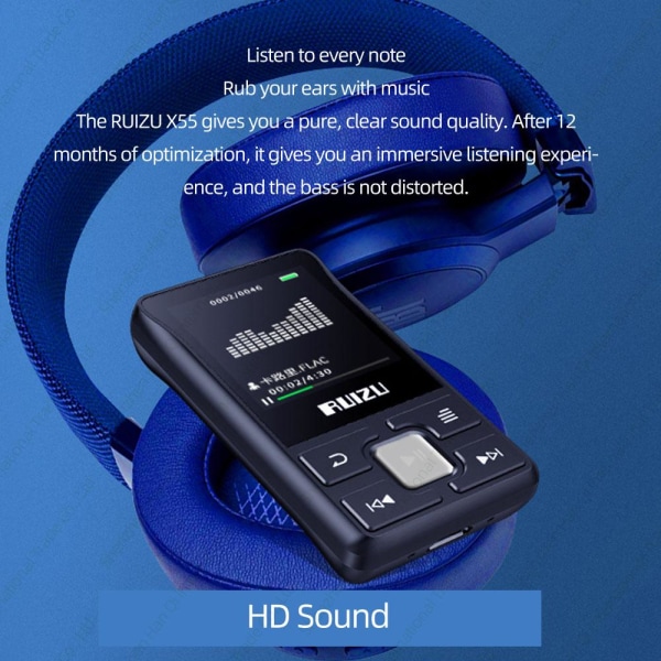 Bärbar Sports Bluetooth MP3 8GB färgskärm stöder