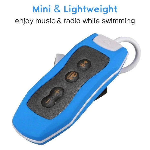 IPX8 Vattentät Simning Mp3-spelare Radio med hörlursklämma