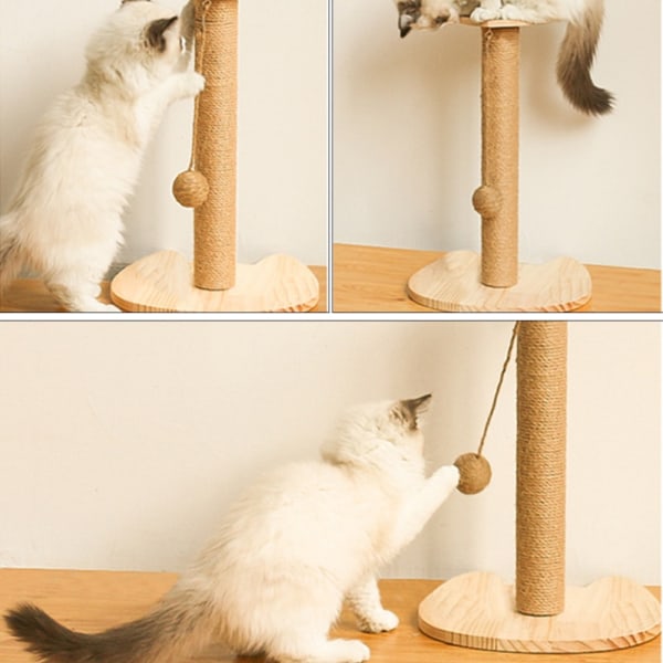 Vertikal sisalskrapa för slipning av klor, leksaker för katter