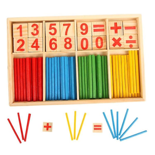 Trä barns räknepinnar dagis montessori