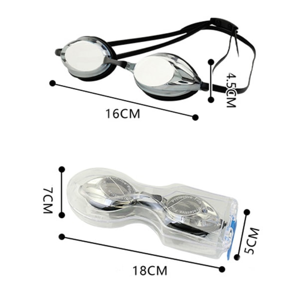 Simglasögon i silikon för vuxna, professionell tävling Black