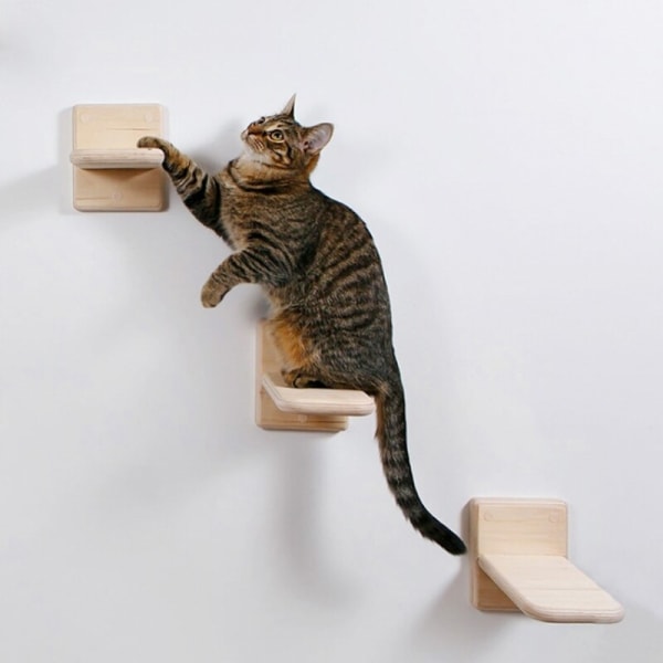 1 ST Cat Scratcher Stege Väggmonterad klätterhylla för husdjur