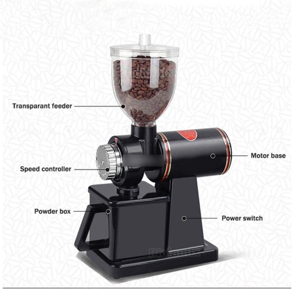 220V Kaffekvarn Elektrisk/Svart Tillgänglig Kaffekvarn