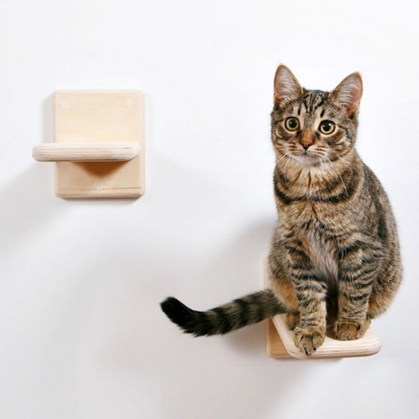 1 ST Cat Scratcher Stege Väggmonterad klätterhylla för husdjur