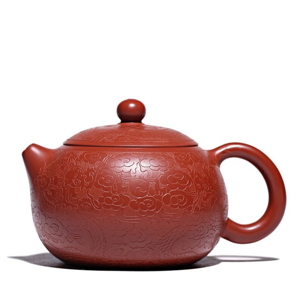Malm Dahongpao Handgjord Yixing Teapot Master Carved Dragon