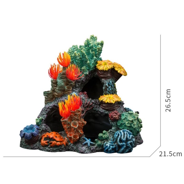 Aquarium Fish Tank Landskapsdekorationer, konstgjord korall