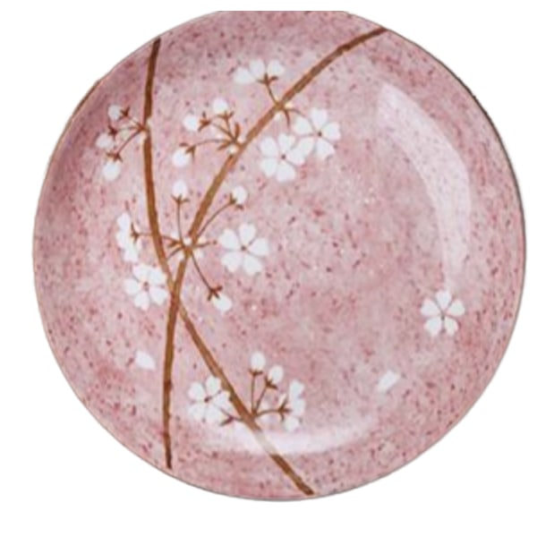 8 tum torkad gren plommon rosa keramisk platta japansk western