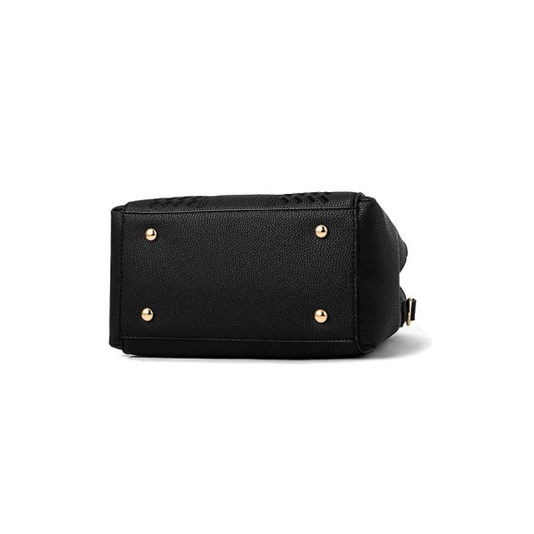Liten fyrkantig handväska för kvinnor av hög kvalitet (svart)