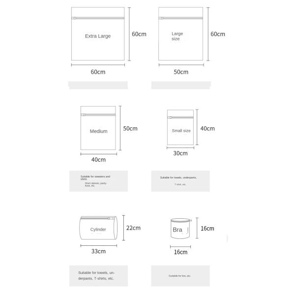 6st förtjockade underkläder mesh Set, BH Cactus Laundry Bag
