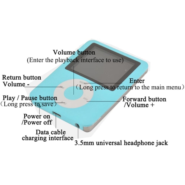 Mini MP3-musikspelare Bärbar MP3-radiospelare av hög kvalitet
