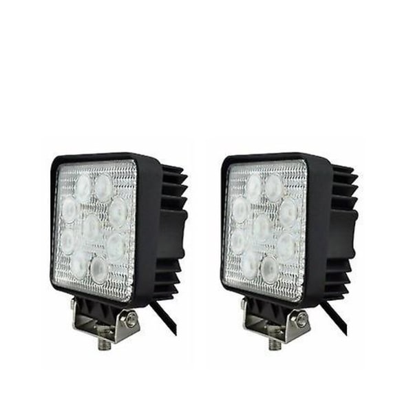 2 X LED Spotlight 27w 9-30v Fungerar 2500 Lumen & reservlampa