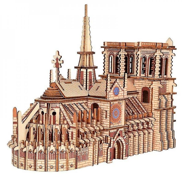 Caraele 239st Stort trä 3d-pussel Notre Dame De Paris