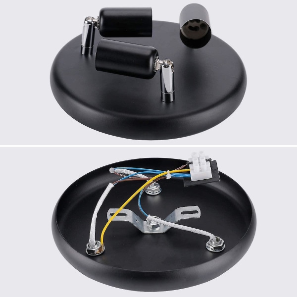 Lampor LED-takljus Roterbar 350 Svart Inkluderar 3 X 6 W
