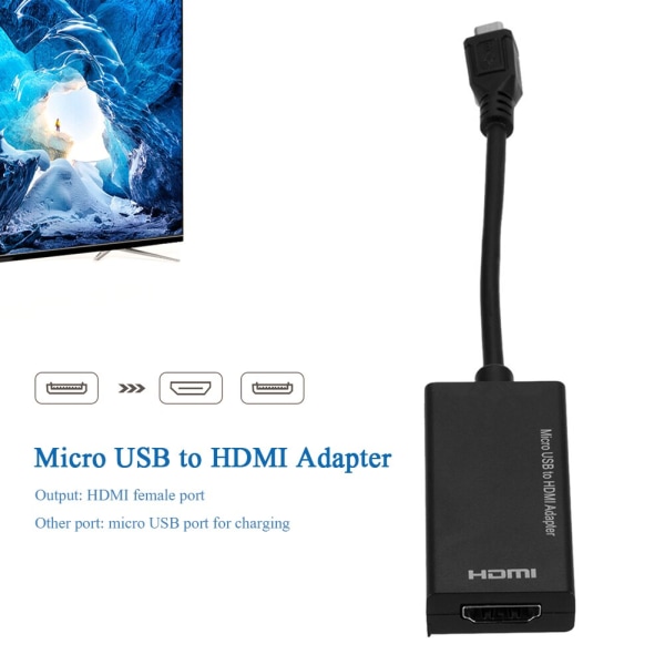 USB till HDMI-kompatibel kabel hane till HDMI-kompatibel