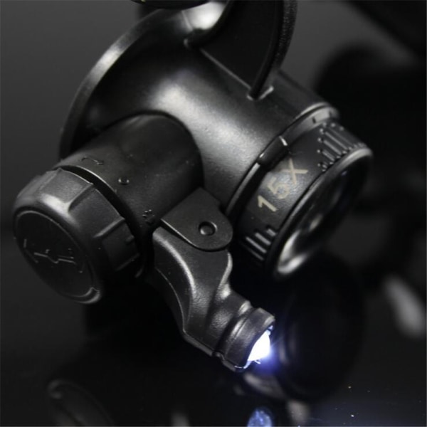 1 st/lot 10X 15X 20X 25X Eye Wearing Magnifier Glasögon LED