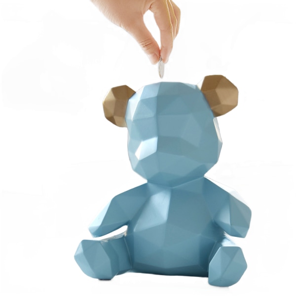 Teddy Bear Figurines Sparkasse Present Bröllop Förvaringslåda