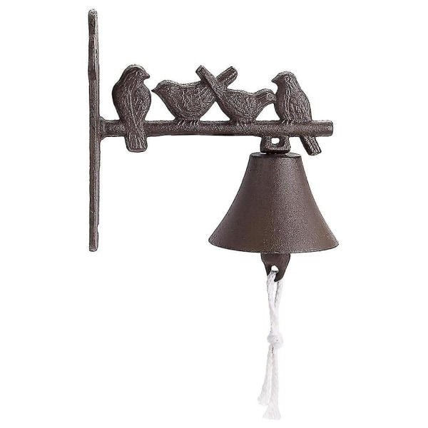 Vägg dörrklocka Rustik gjutjärn Entry Bell Vintage Decor Bell