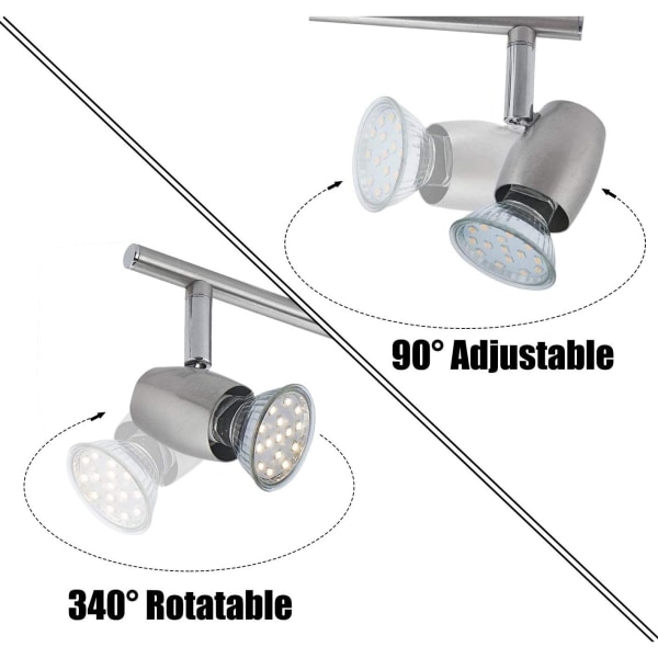 LED-takljus roterbar, vridbar design, 3-vägs pendel