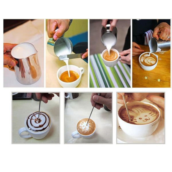 Mjölkkaffeskumkanna i rostfritt stål med temperatur