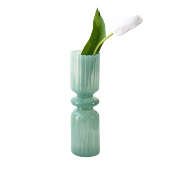 Frozen Glacier Vas, Frozen Glass Transparent Flower Green