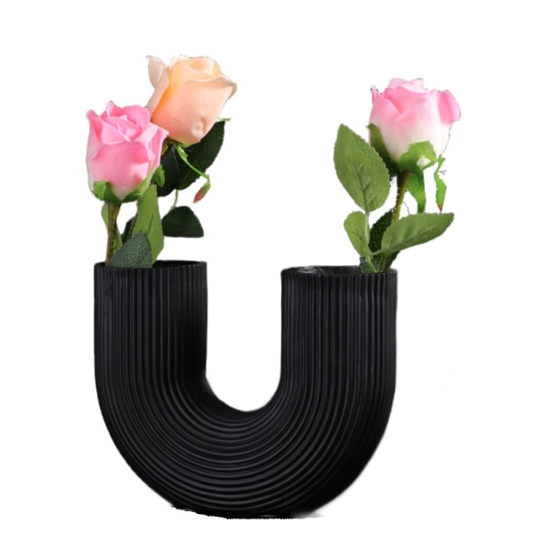 U-formade kreativa vassprydnader, modern vardagsrumsblomma Black