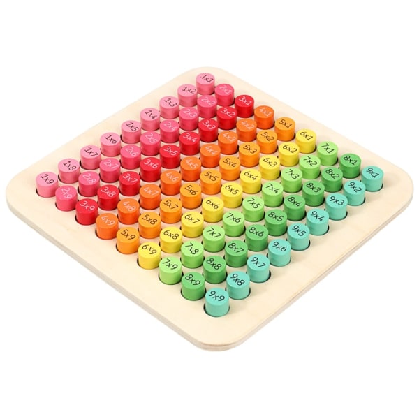 Montessori matteleksaker Trä 9*9 Multiplikationstavla Färgglad