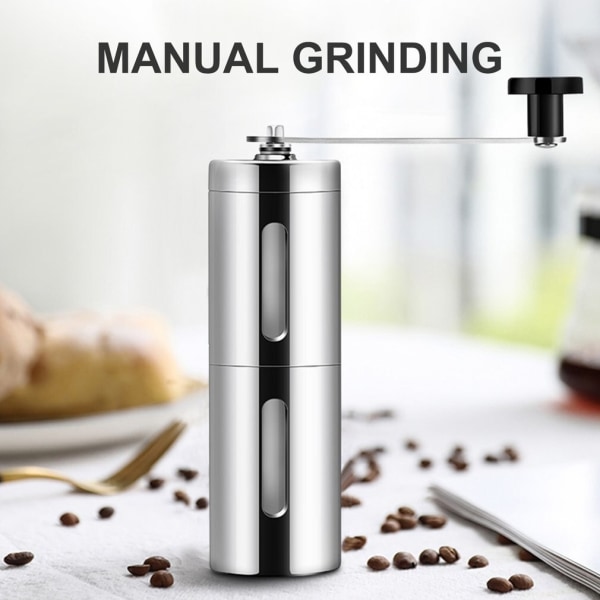 Kaffekvarn Mini rostfritt stål Handmanual Handgjord
