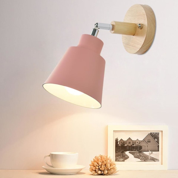 Nordic Indoor Trä Vägglampa Bedsidee27 Sconce Wall