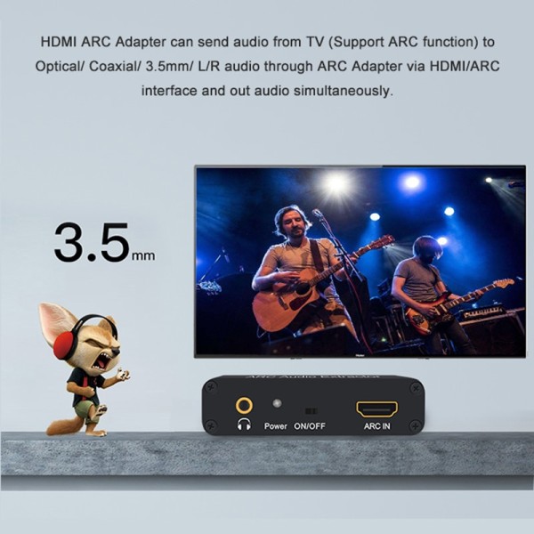 Aluminium ARC HDMI-kompatibel Audio Extractor Digital To