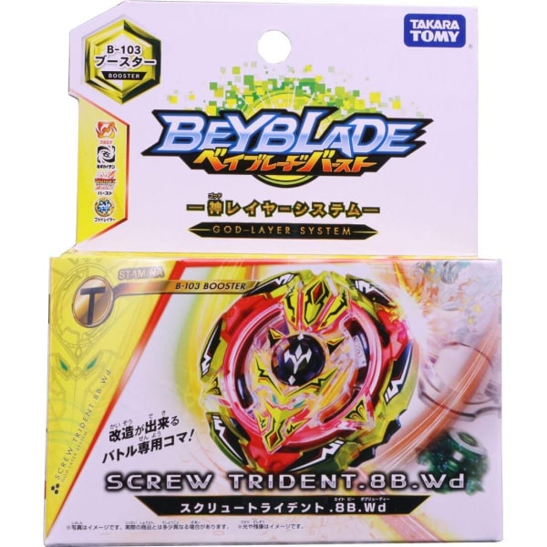 Takara Tomy B-103 Beyblade Burst Screw Trident.8B.WD Uthållighet