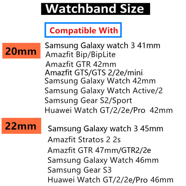 20 mm/22 mm rem för Samsung Galaxy Watch Tre diamantkedjor Silver 20mm