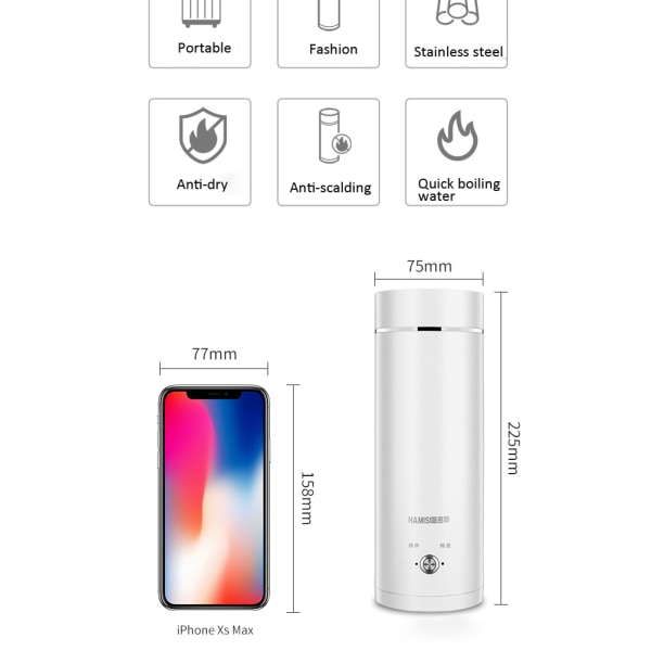 Bärbar mini vattenkokare Thermal värmepanna