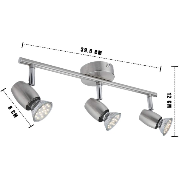 LED-takljus roterbar, vridbar design, 3-vägs pendel