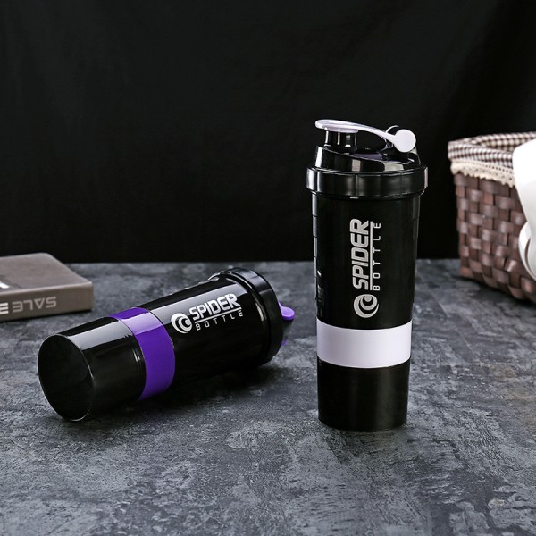 500ML Shaker Cup, Food Grade Tre-lager Shaker Cup med White 50ML