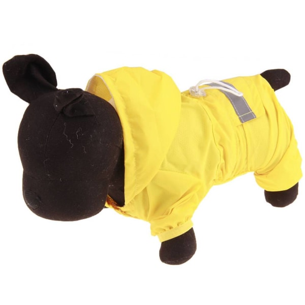 Pet Dog Regnjacka, Fyrbent Huva Reflekterande Varning Blue XS