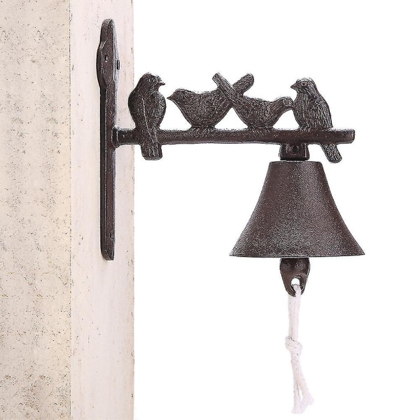 Vägg dörrklocka Rustik gjutjärn Entry Bell Vintage Decor Bell