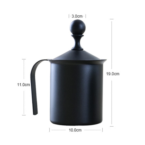 Rostfritt stål Double Mesh Milk Creamer Foamer Manuell mjölk