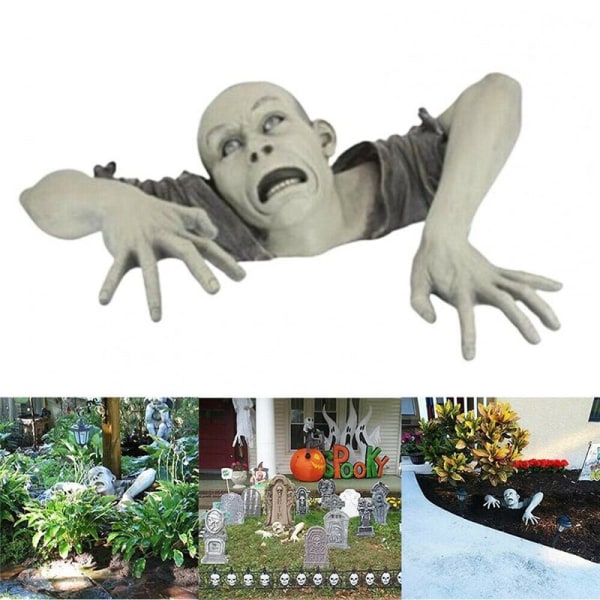 Skräck Zombie Trädgård Skulptur Yard Gräsmatta Dekor