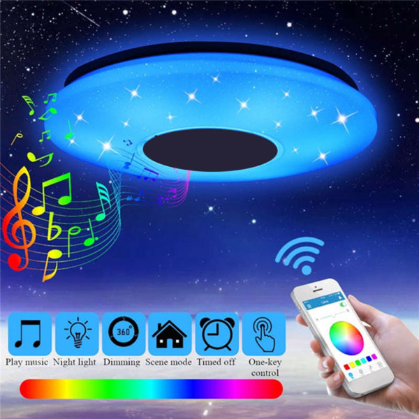 36W RGB Färgtemperatur Smart Bluetooth Music LED-tak